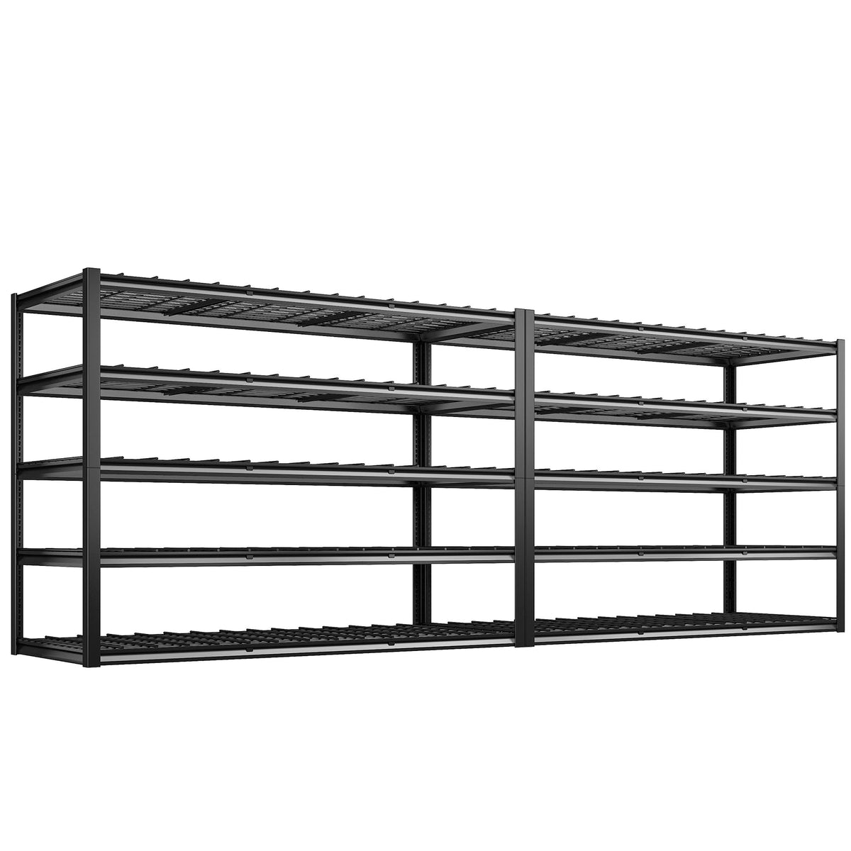 Reibii 60'' W Storage Shelves 3000Lbs Garage Shelving Heavy Duty Adjustable 5 Tier Metal Shelving Unit For Storage Rack Garage S