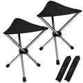 REDCAMP 2 Pack Ultralight Camping stools with Retractable Legs, Portable 3 Legged Tripod Camping Stools for Adults Fishing Backp