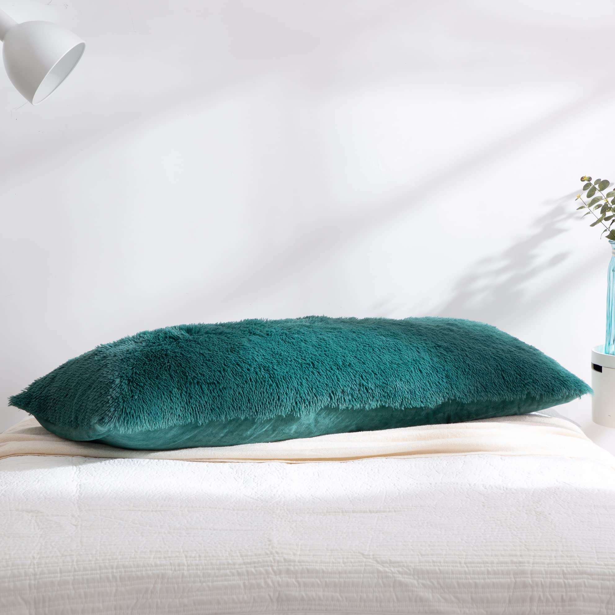 Reafort Luxury Long Hair, Pv Fur, Faux Fur Body Pillow Cover/Case 21''X54'' With Hidden Zipper Closure (21''X54'' Body Pillow Co