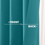 Nicetown Short Tiers Kitchen Curtains Blackout Grommet Thermal Insulated Privacy Window Treatment Small Camper Curtain Drapes For Bathroom Travel Rv (2 Panels, Peacock Teal, 42 By 30 Inches)