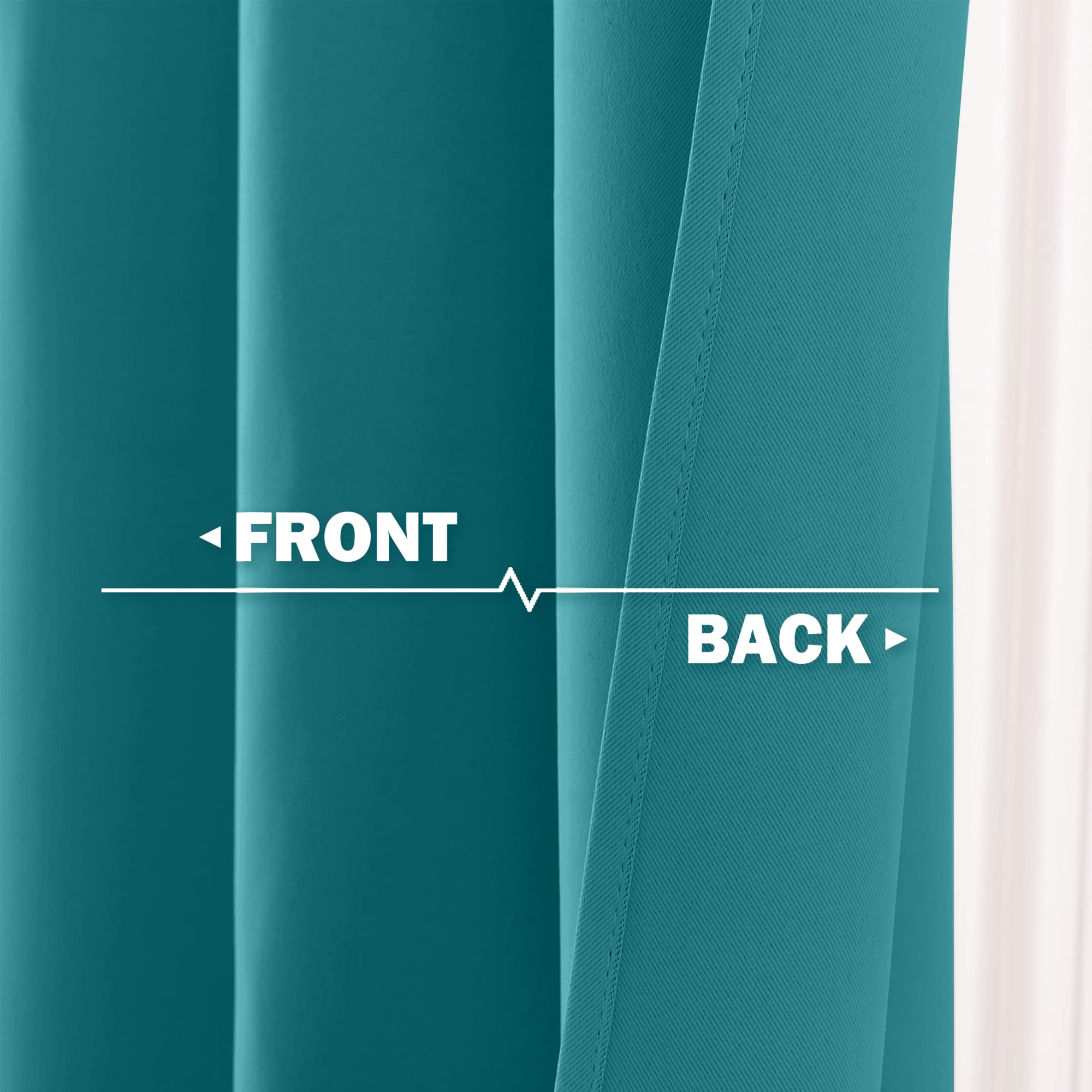 Nicetown Cafe Curtain Tiers 36 Inch Length, Kitchen Window Curtains Over Sink, Set 2 Pack Privacy Thermal Insulated Short Curtain For Bathroom Basement Small Windows Cover, Peacock Teal, 34X36 Inches