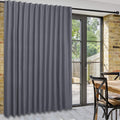 DWCN Patio Sliding Door Curtains - Extra Wide Curtains for Glass Door, Room Divider Blackout Thermal Curtain Panel with Back Tab