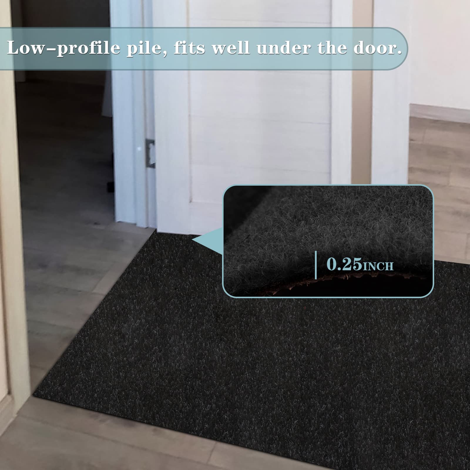 Runner Rug 2Ft X 71Ft, Ayoha 2'-82' Utility Carpet Runner For Entryway Hallway Aisles Balcony Garages, Area Rugs With Non-Slip R