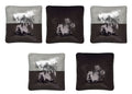 Black Gold The Finer Touch Fancy Chamki Cotton/Dual Colour Changing/Magic/Swipe Cushion Cover H50 (Size 40X40) Pack Of 5 Blacksi