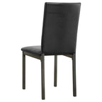 Coaster Home Furnishings Garza Set of 2 Modern Faux Leather Upholstered Dining Parson Side Chair Black and Grey 100612