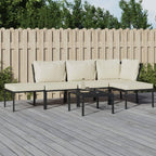 vidaXL 6 Piece Patio Lounge Set with Sand Cushions Steel