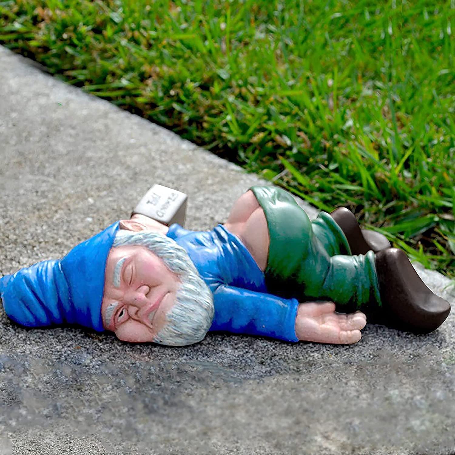 Icyaits Funny Drunk Dwarf Garden Gnome Statues Decoration, Creative Dwarf Garden Statue Decoration, Drunk Gnome Resin Sculpture