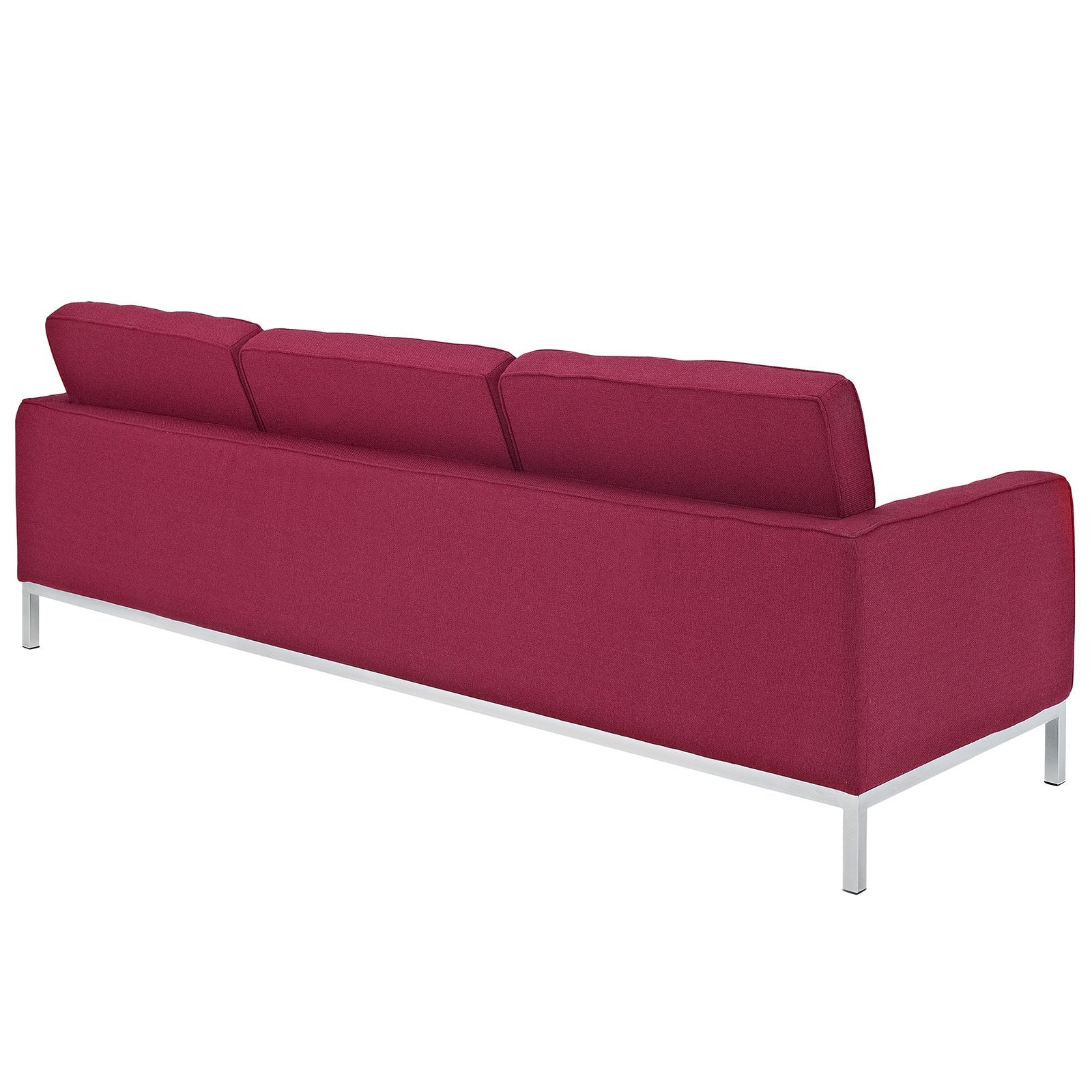 Modway Florence Style Sofa, Tweed, Red