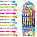 Tinymills 24 Pcs Shark Family Multi Point Stackable Push Pencil Assortment With Eraser For Shark Birthday Party Favor Prize Carn