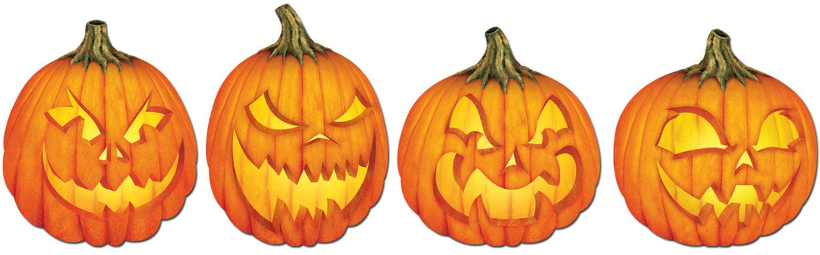 Scary Jack-O-Lantern Cutouts 4/PkgPkg/1