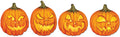 Scary Jack-O-Lantern Cutouts 4/PkgPkg/1