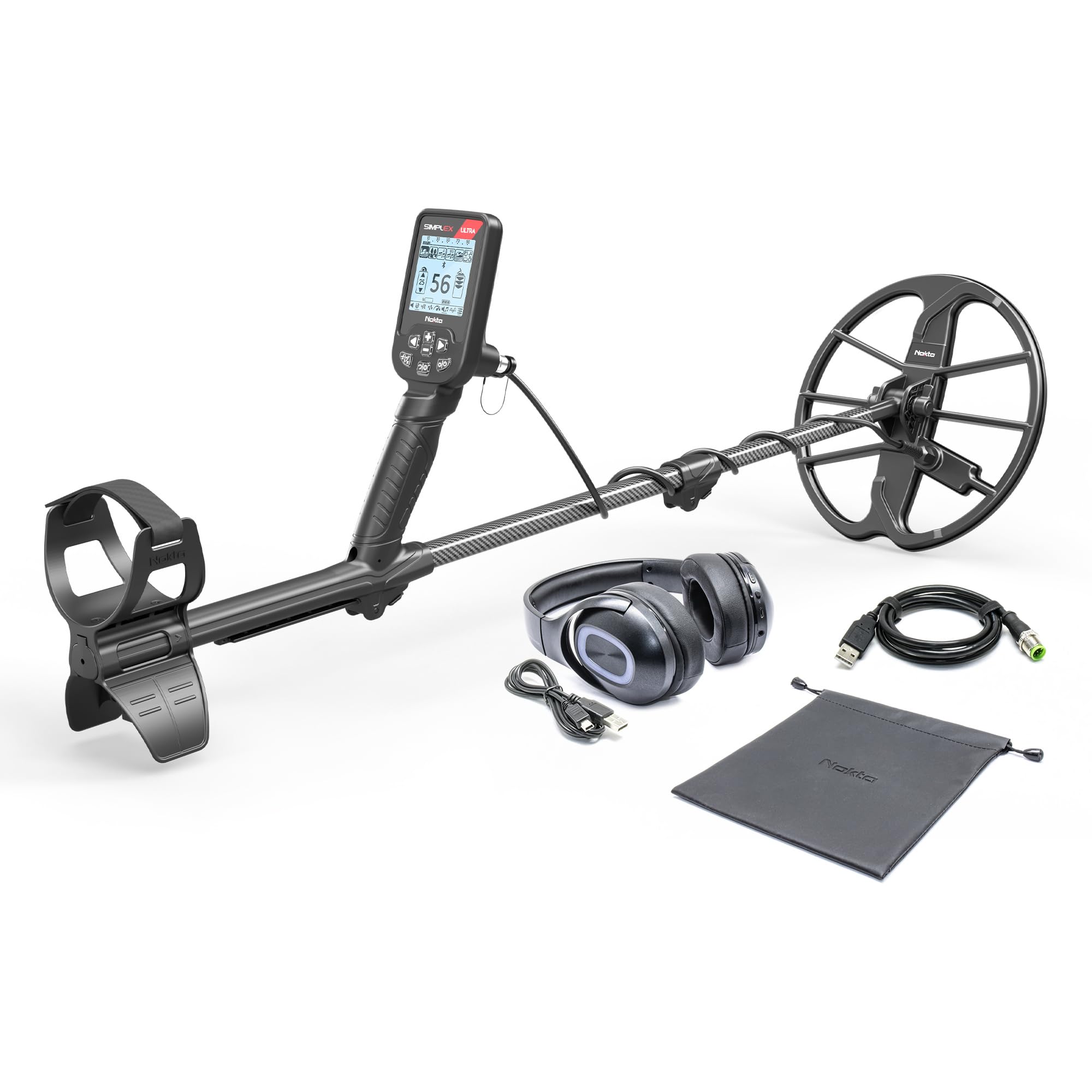 Nokta Simplex Ultra Whp Waterproof Metal Detector With Wireless Headphones And 11    Search Coil, Professional Metal Detectors W