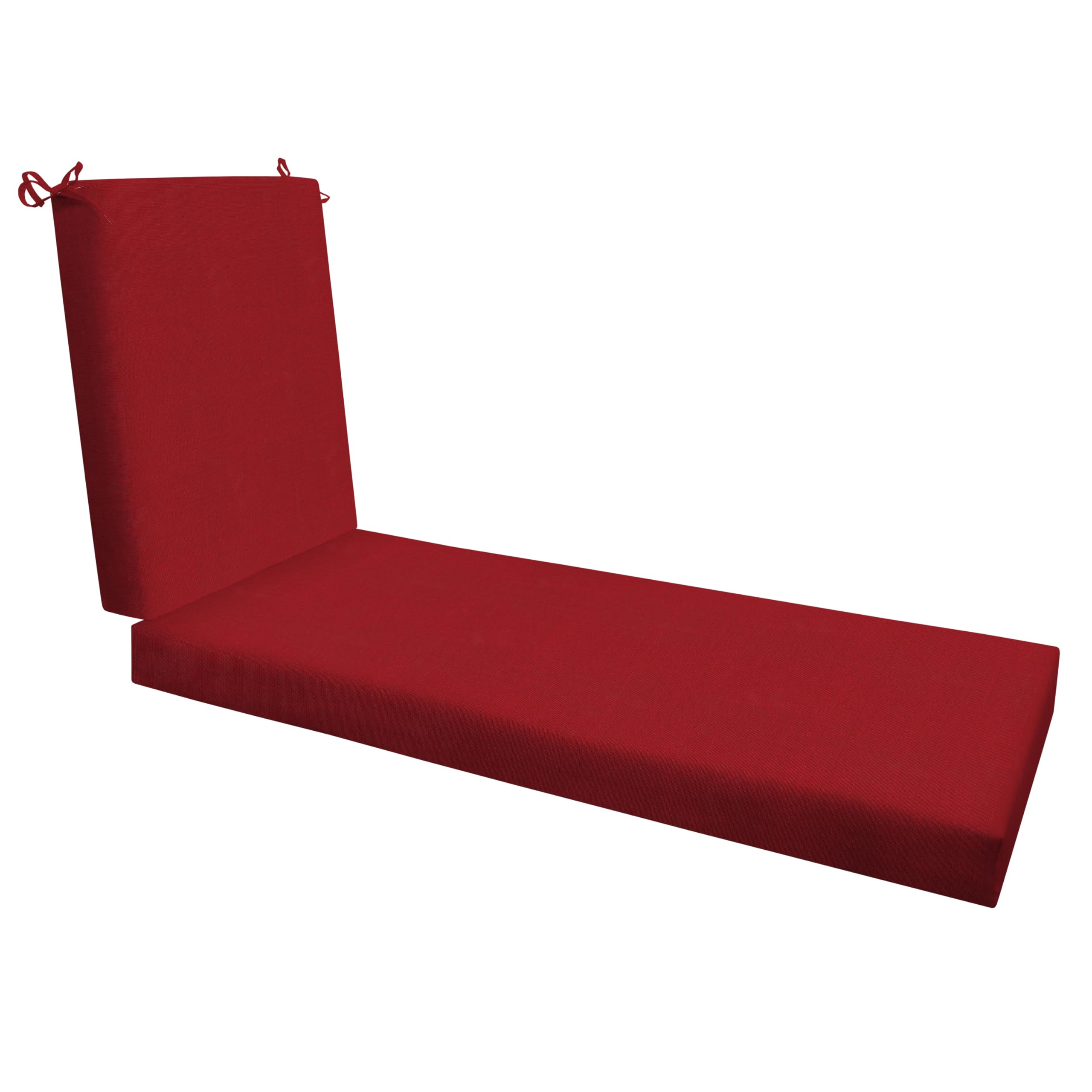 Honeycomb Outdoor Chaise, 22.5' W X 70' L, Textured Solid Imperial Red Patio Cushion
