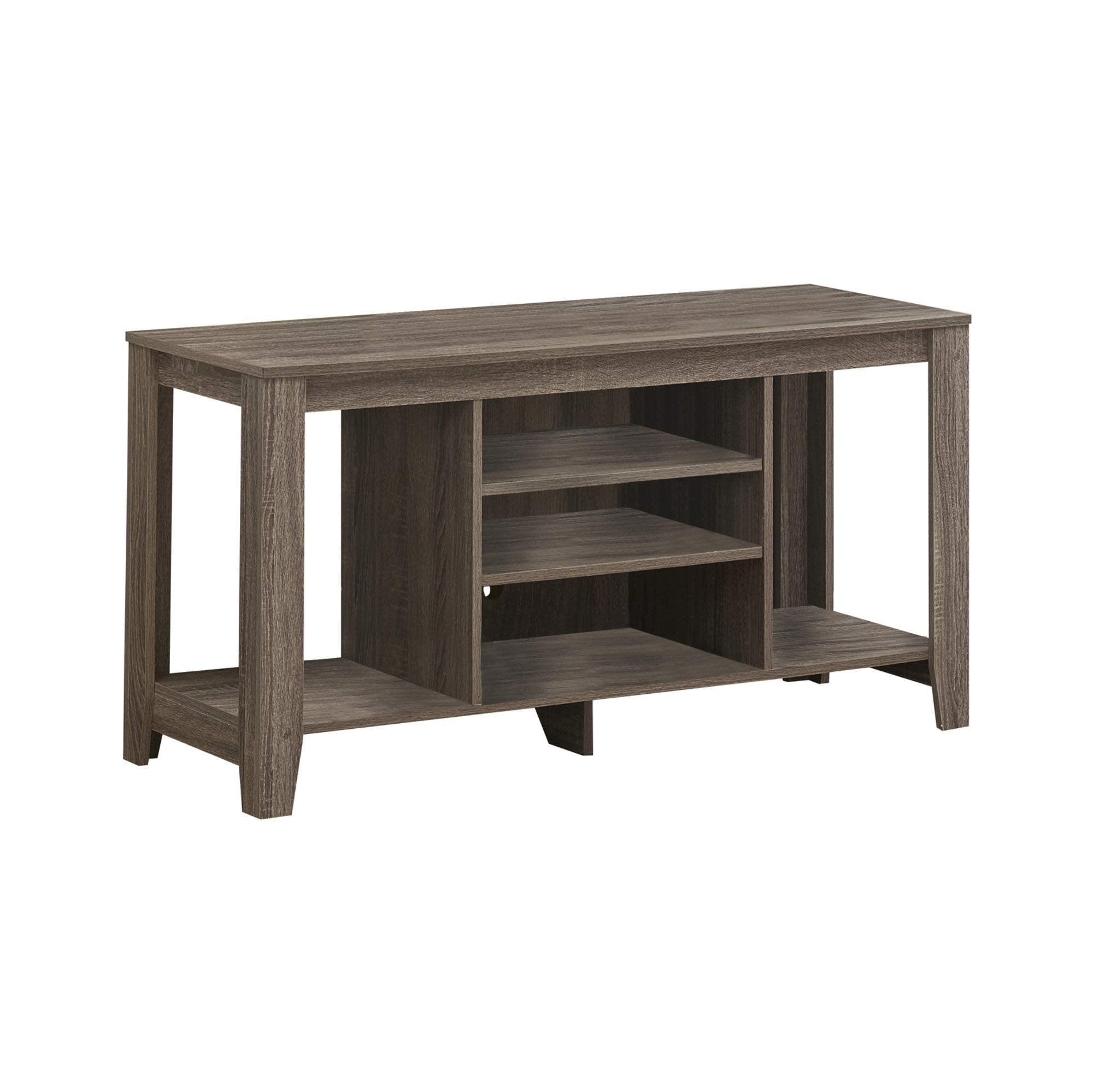 Monarch Specialties Dark Taupe Reclaimed-Look TV Console, 48-Inch