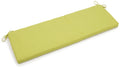 Blazing Needles Outdoor Spun Poly 19-Inch by 60-Inch by 3-1/2-Inch 3-Seater Bench Cushion, Lime