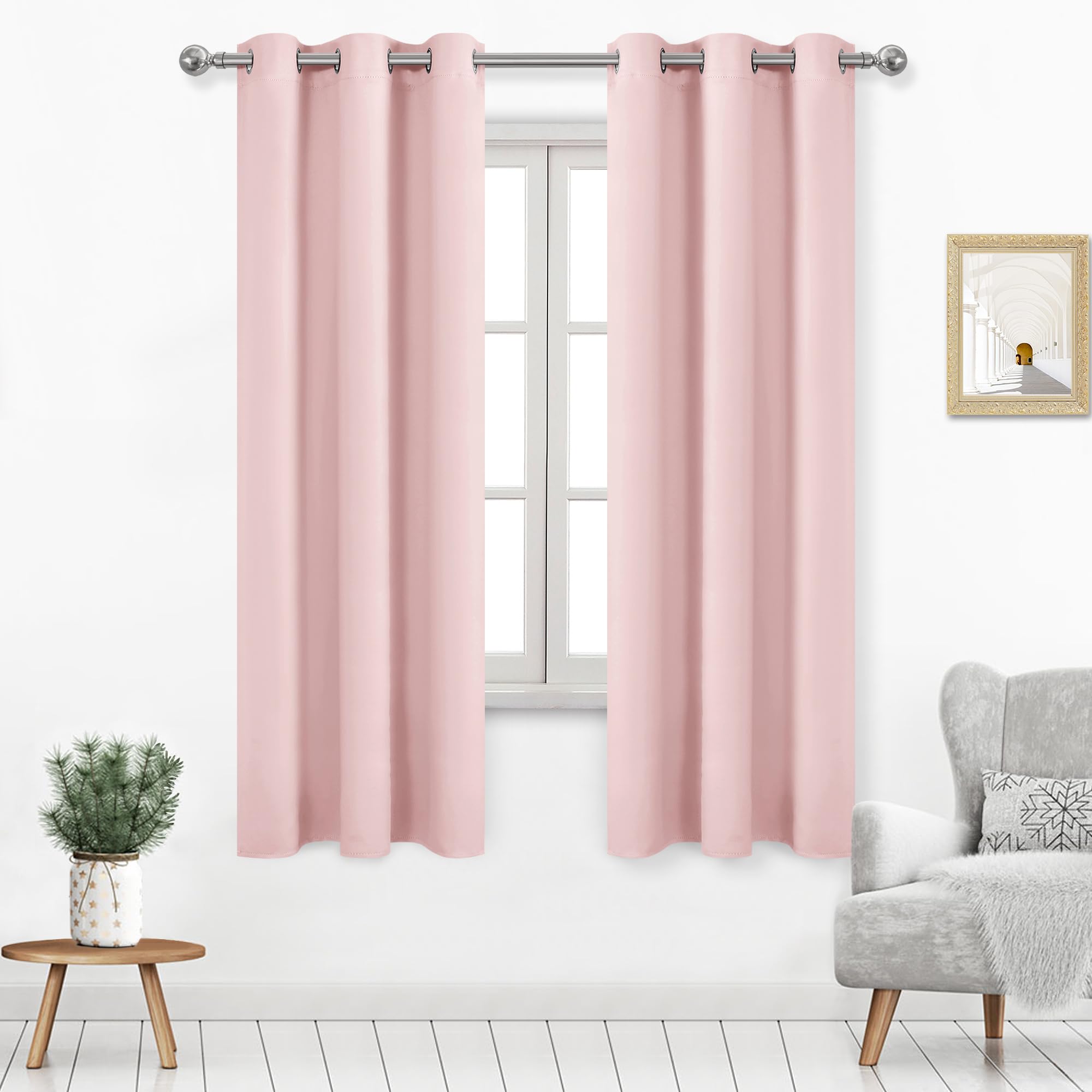 Dwcn Blackout Curtains For Bedroom, Room Darkening Curtains 72 Inch Length, Solid Thermal Curtains For Living Room, Dining Room