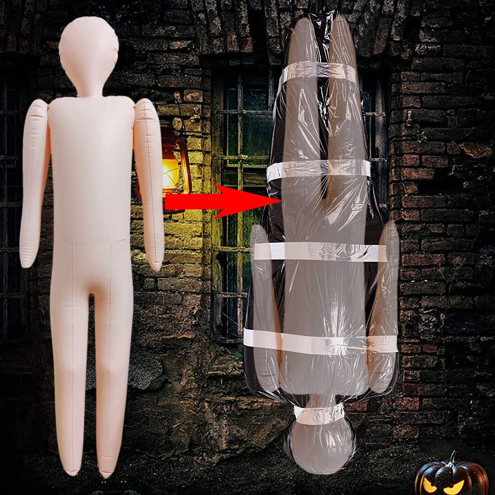 60' Full Size Inflatable Body Mannequin Diy Halloween Decorations Cosplay Props Inflatable Dummy Perfect To Dress Up &Costume D