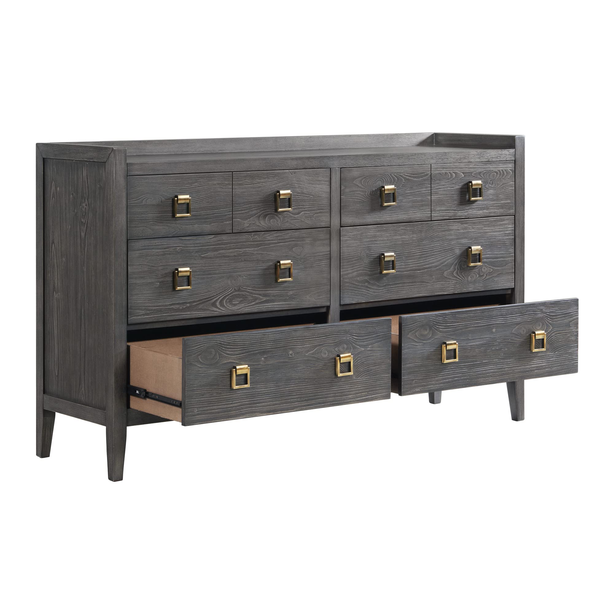 Intercon Portia 64&quot; Wide Bedroom Dresser with 6 Drawers, Brushed Brindle Furniture