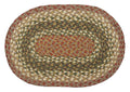Earth Rugs 00-024 Swatch, 10 x 15, Olive/Burgundy/Gray