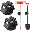 MUTUACTOR Magnetic Broom Holder Heavy Duty,12lbs Magnetic Mount Broom and Mop Holder with Utility Grippers,2PCS Non-scratch Magn