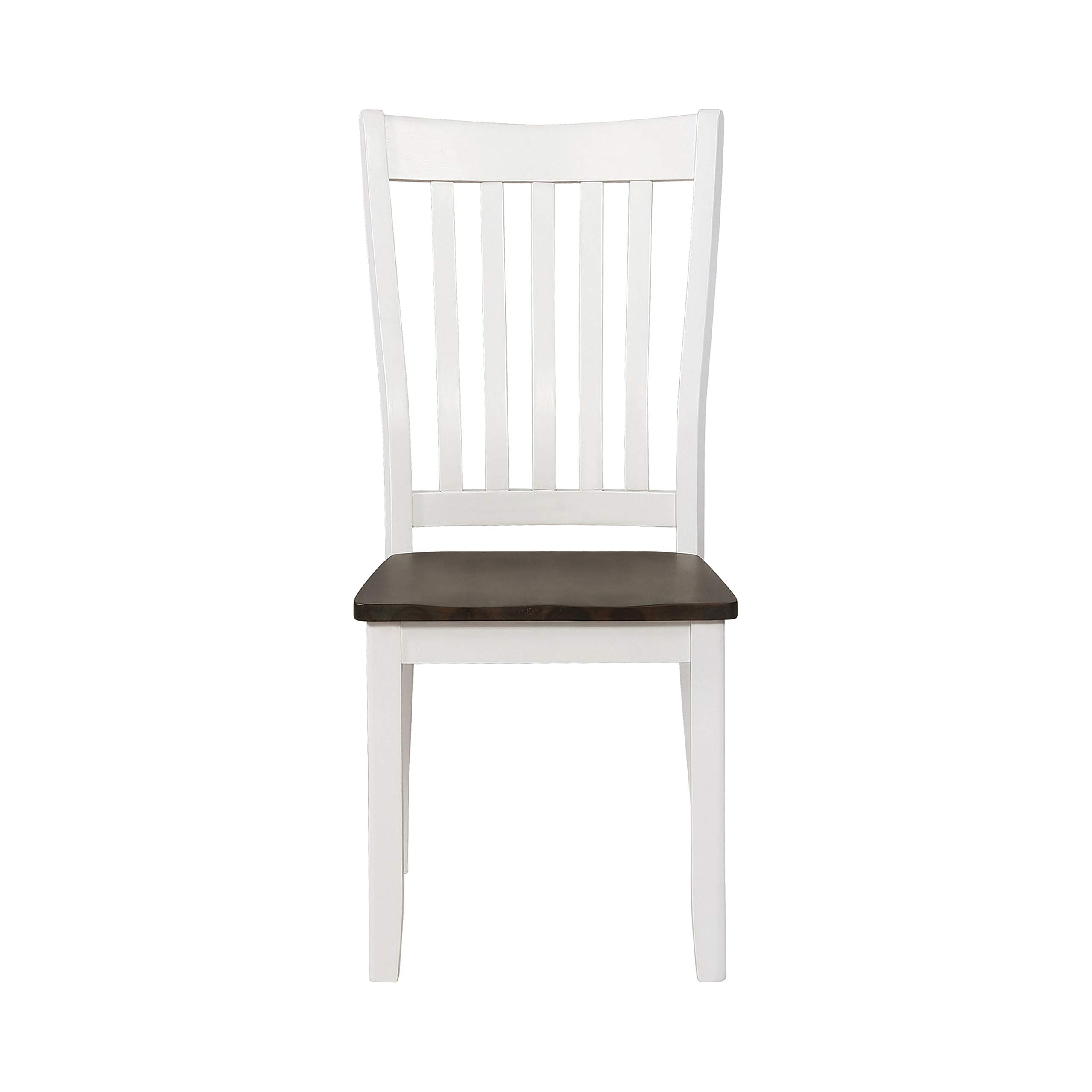 Coaster Home Furnishings Kingman Slat Back Espresso and White (Set of 2) Dining Chair (109542)