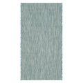 SAFAVIEH Courtyard Collection Area Rug - 8' x 11', Aqua & Grey, Non-Shedding & Easy Care, Indoor/Outdoor & Washable-Ideal for Pa