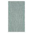 SAFAVIEH Courtyard Collection Area Rug - 8' x 11', Aqua & Grey, Non-Shedding & Easy Care, Indoor/Outdoor & Washable-Ideal for Pa