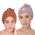 RANGOLI 100% Cotton Hair Towel Wrap for Women, 360 GSM| UltraSoft Towel for Hair, Super Absorbent Hair Dryer Towel for Salon, T