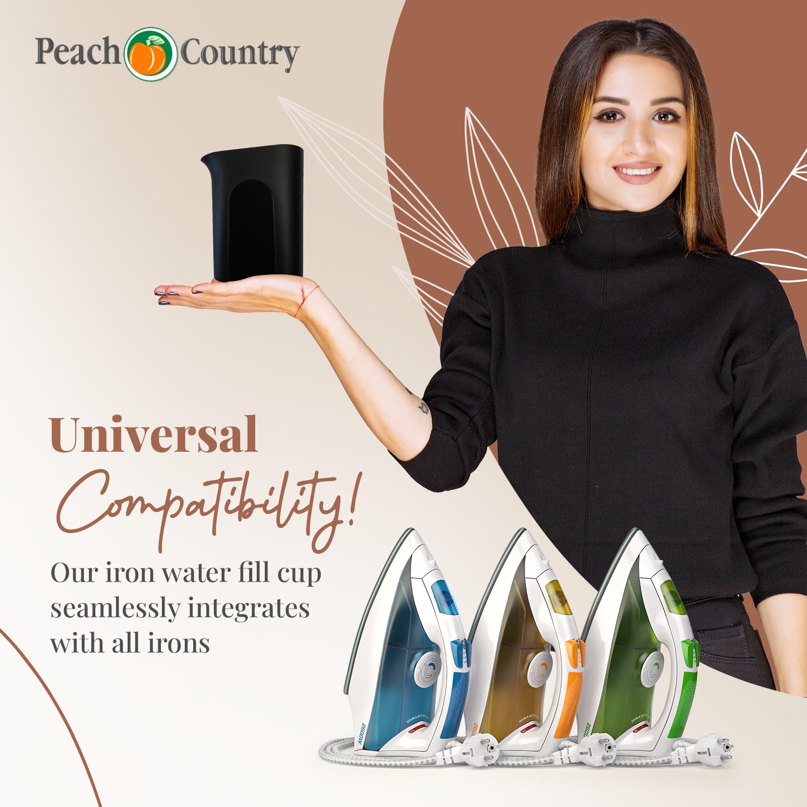 Peach Country 12 Oz Iron Water Fill Cup For (Rowenta Irons) (1)