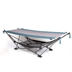 Macsports Collapsible Portable Folding Hammock With Removable Canopy - Includes Pillow And Mesh Storage Net, Freestanding, Heavy Duty, Outdoor Hammock (Teal)
