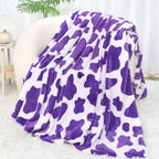 Lightweight Purple Blanket Girls Gifts Decor Stuff Toys Dark Purple Lavender Fleece Blankets Plush Cozy Soft Throw Blanket For B