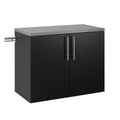 Prepac HangUps 2Door Base Garage Storage Cabinet, 30 W x 24 H x 16 D, Black