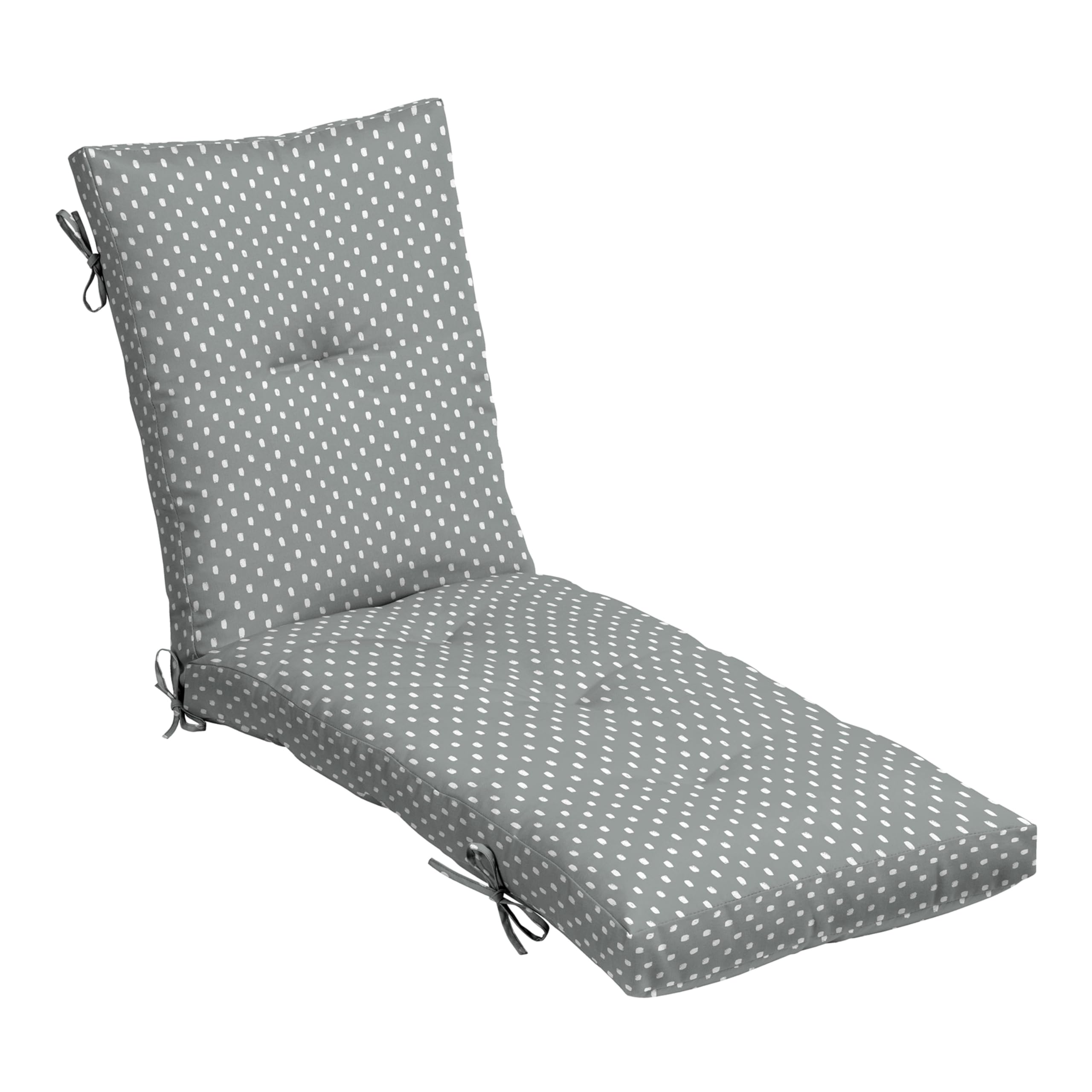 Arden Earthfiber Outdoor Tufted Chaise Cushion, 22 X 76, Rain-Proof, Fade Resistant, Cushion For Chaise Lounger 22 X 76, Stone G