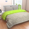 Svt Microfiber 200Tc Comforter (Single_Green & Grey)