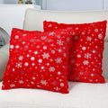Toypopor Snowflakes Glitter Printed Christmas Pillow Covers 20' X 20' Set Of 2