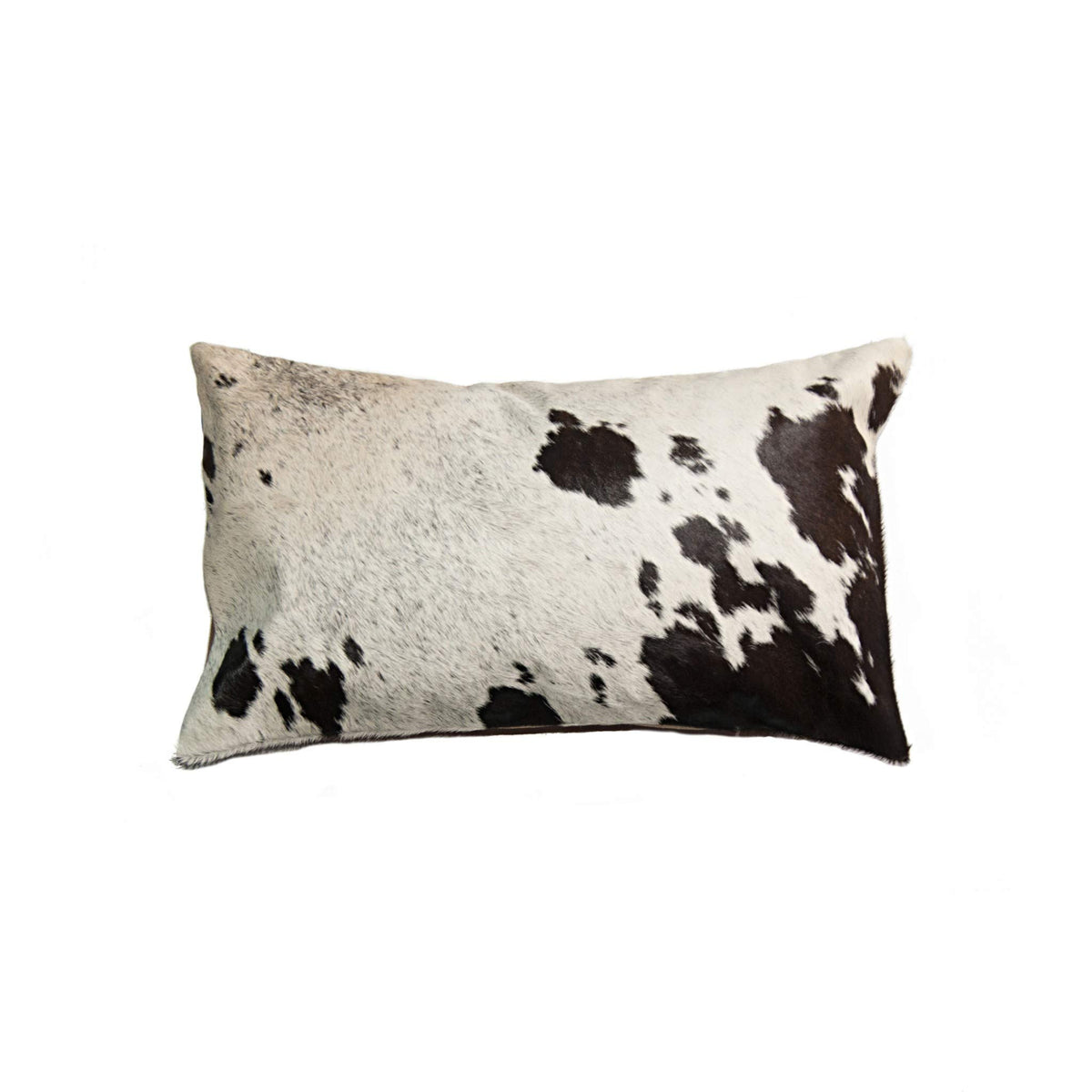 HomeRoots Chocolate & White Cowhide, Microsuede, Polyfill 18' X 18' X 5' Salt and Pepper Chocolate and White Cowhide Pillow