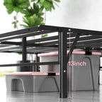 Zinus Smartbase Compack Mattress Foundation, 14 Inch Metal Bed Frame, No Box Spring Needed, Sturdy Steel Slat Support, Queen