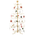 Best Choice Products 6ft Wrought Iron Ornament Display Christmas Tree w/Easy Assembly and Stand - Gold