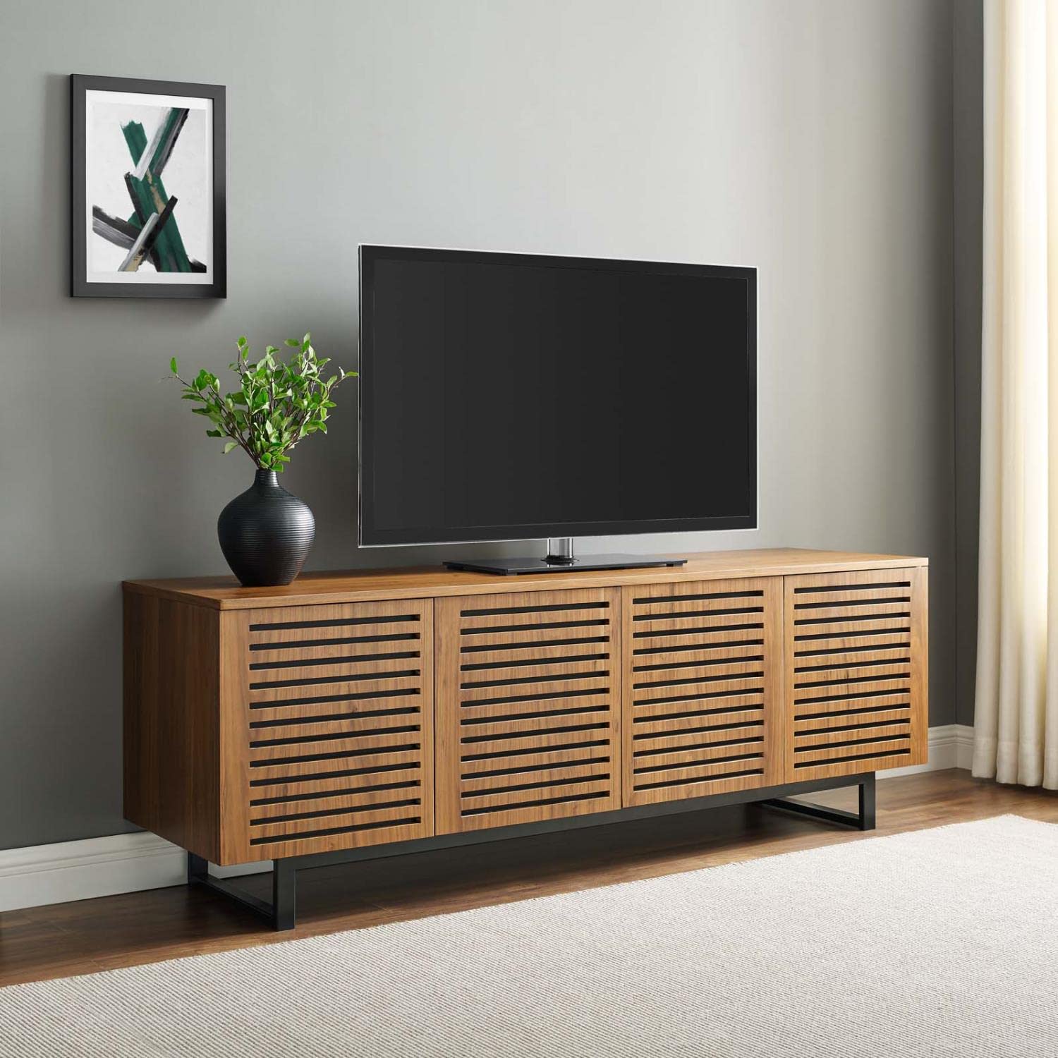 Modway Parker Wood Walnut, 73' Tv Stand