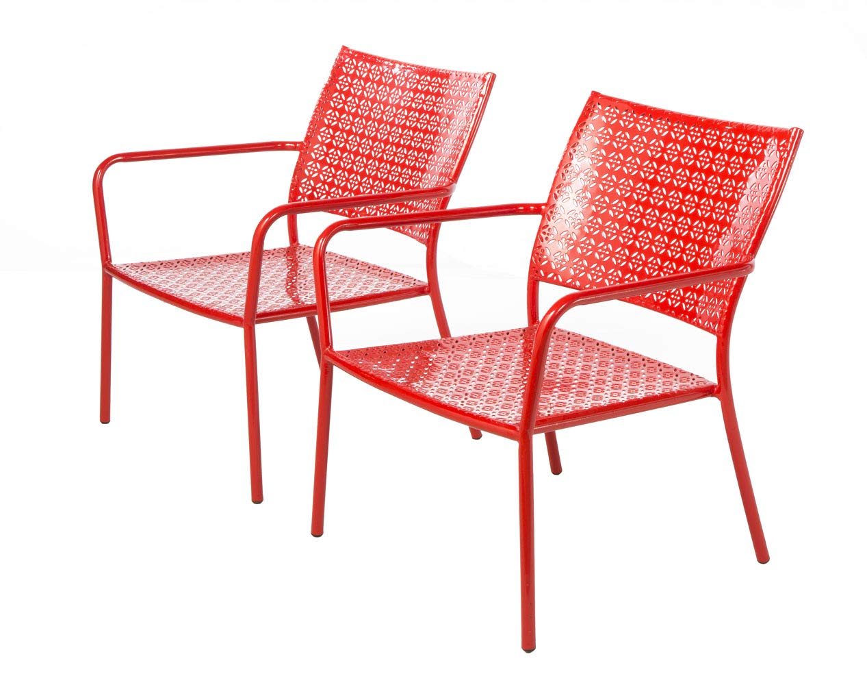 Alfresco Home Martini Low Profile Lounge Chairs In Cherry Pie Finish, Set Of 2