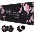 Desk Pad Mat + Wrist Rest Pad + Coasters Set, Durable Office Desk Mat 31.5'X 11.8', Large Gaming Mouse Pad Extended Non-Slip R