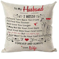 Ramirar Black Word Art Quote To My Husband Heart Love Gift For Lover Valentine'S Day Decorative Throw Pillow Cover Case Home Liv