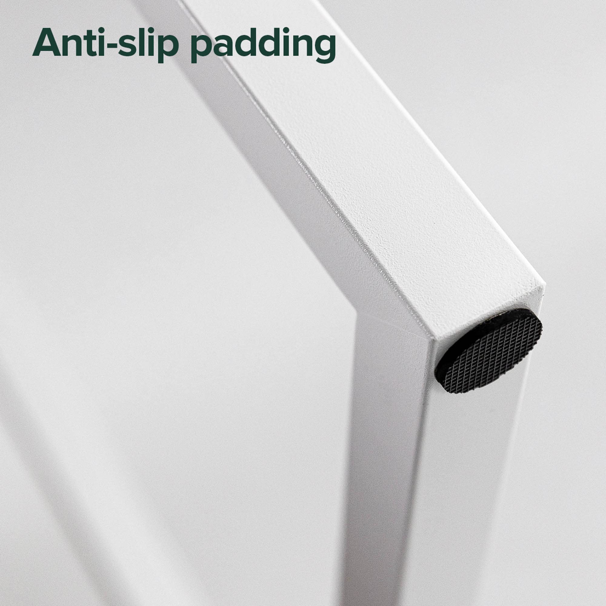 Zinus Jennifer 55 Inch White Frame Desk, Computer Workstation, Office Desk, Dining Table, Easy Assembly, Natural