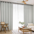 MOONVAN Windows Beige Blackout Curtains 45 inches Long 2 Panels Set Grommet Blackout Drapes Energy Saving Noise Reducing Thermal