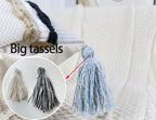Nuyecy Chenille And Cotton Long Pillow For Bed,Striped Textured Boho Long Lumbar Throw Pillow Cover 14X36,Neutral Accent Decorat