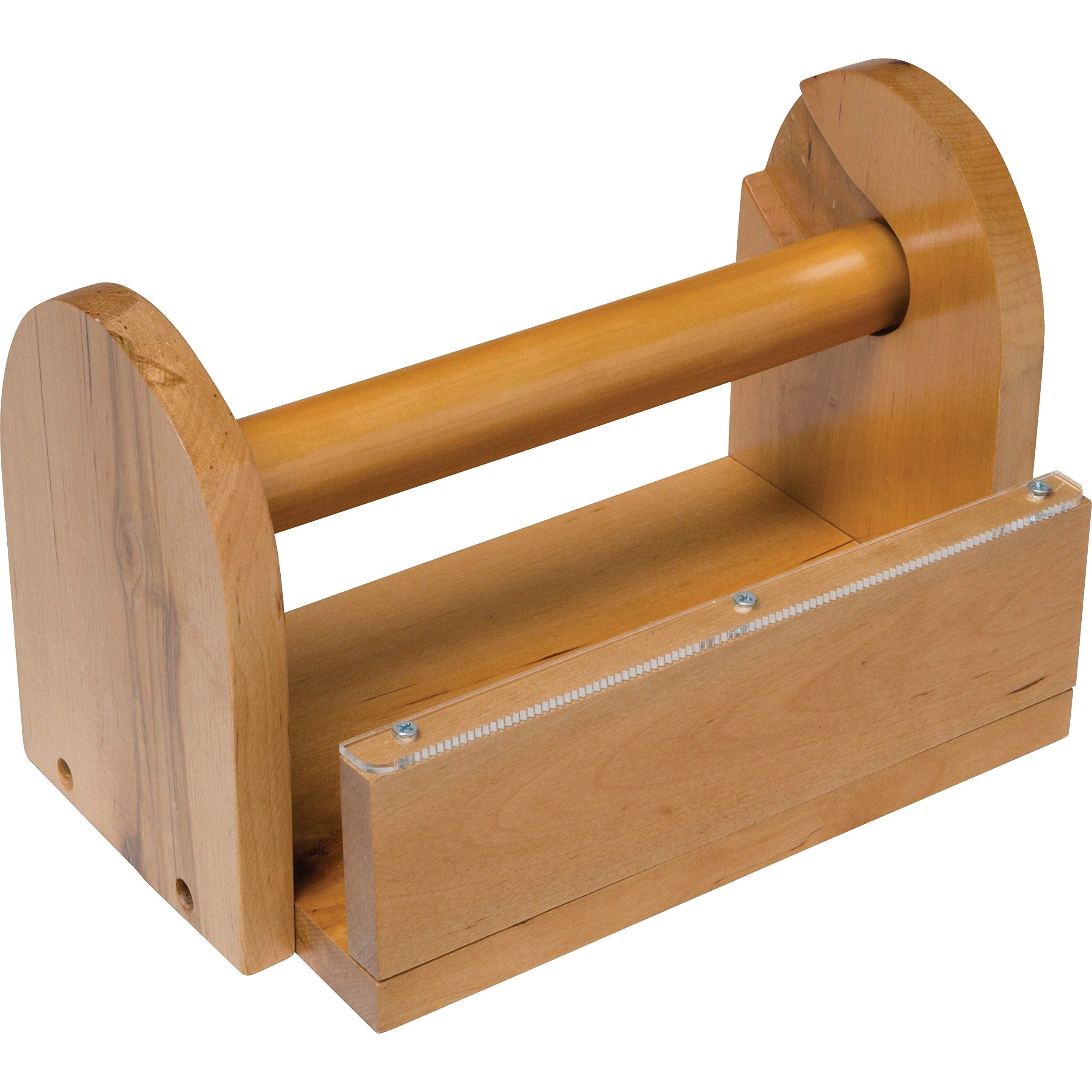 Creativity Street Wood Masking Tape Holder, Natural Wood, 9.6" x 5.9" x 6", Brown, Model CKC3861