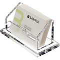Sanrui Acrylic Business Card Holder, Clear Business Card Stand For Desk Or Counter , Horizontal Business Name Card Display Stand