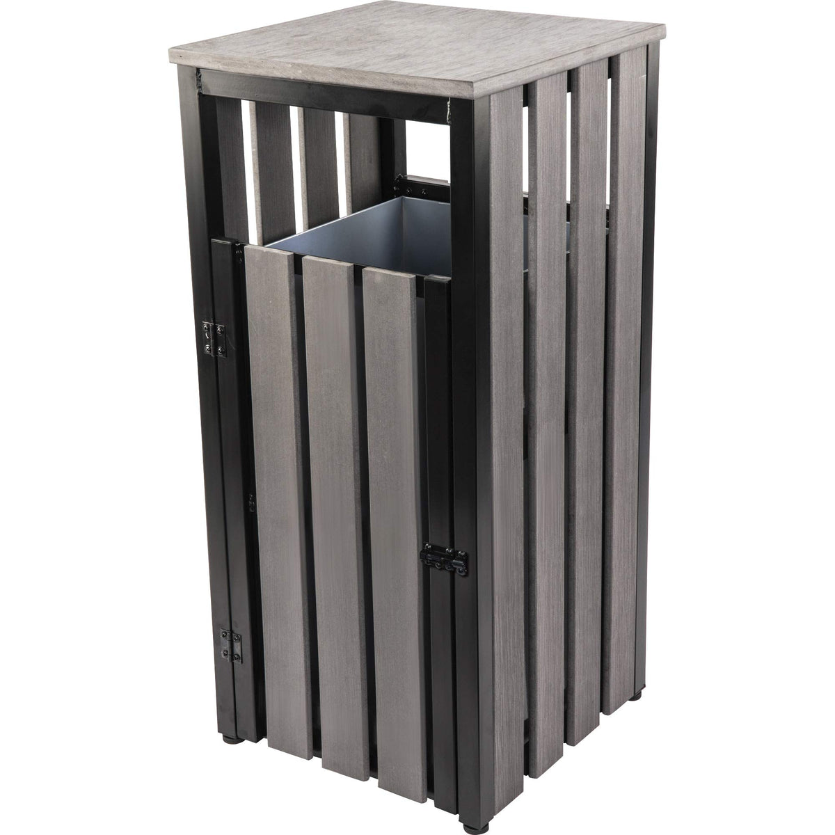 Lorell, LLR42693, Outdoor Waste Bin, 1, Charcoal