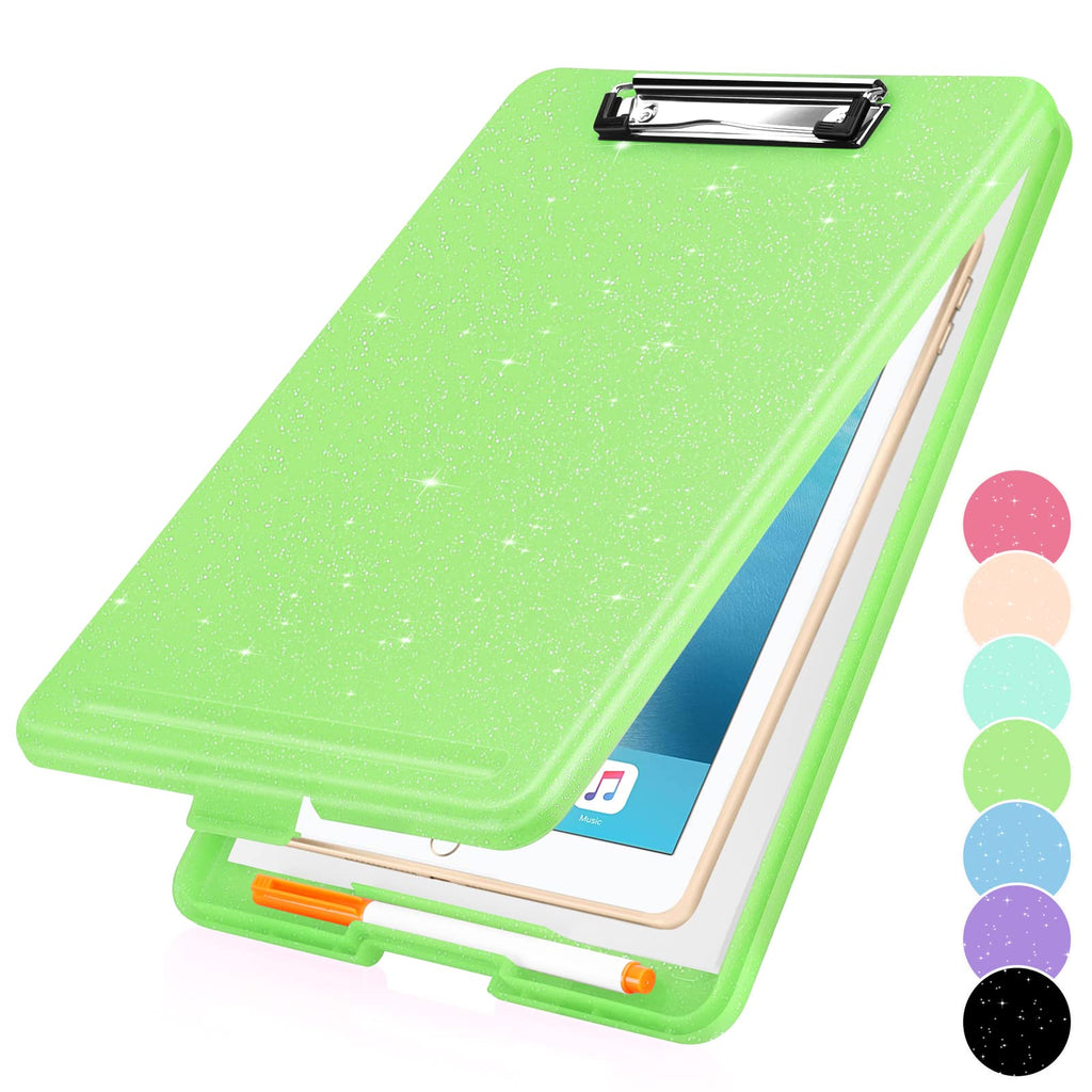 Sooez Glitter Clipboard With Storage, Cute Clip Boards 8.5X11 With Storage, Sparkle Plastic Clipboard Folder For Women, Nurse Ac