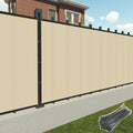 Patio Paradise 4' X 25' Beige Privacy Fence Screen Heavy Duty Fence Cover With Grommets, Mesh Shade Fencing Chain Link Temporary